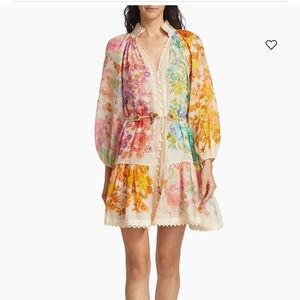 Zimmermann Raie Lantern Minidress